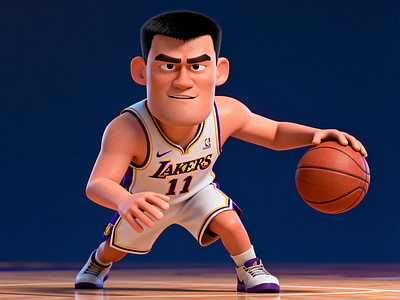 玩具 手办 姚明摆件 姚明公仔 NBA篮球明星摆 湖人球员手办