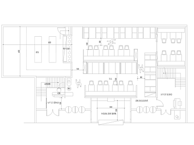 现代其他餐饮空间 餐饮平面方案 施工图