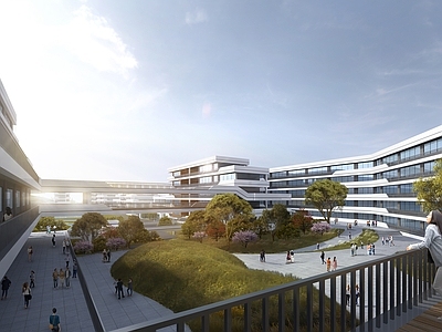 现代主义大学教学楼 现代 建筑外观 教学楼 职业学校