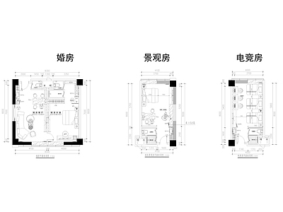 酒店客房 酒店客房平面图 酒店 星级酒店 酒店房型 施工图