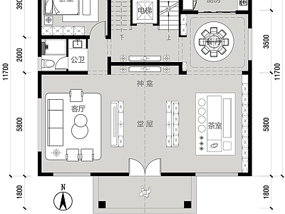 别墅 农村自建房 三层别墅平面图 施工图