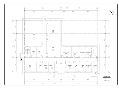 现代极简行政机构建筑 现代法庭 小型法院 施工图