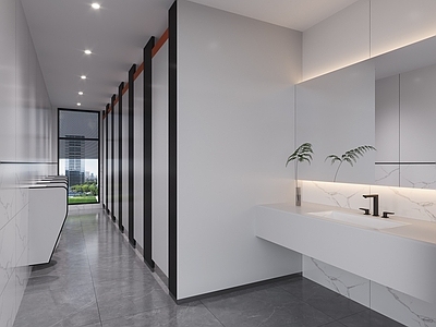 极简公共卫生间