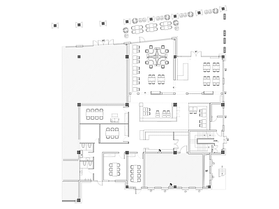 现代法式西餐厅 西餐厅 包厢 餐桌 施工图