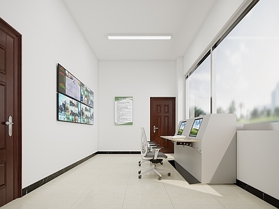 现代简约监控室