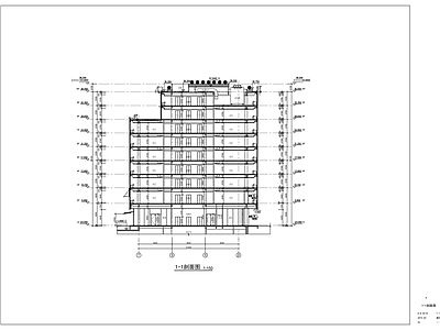 现代办公楼建筑 九层办公楼建筑图 施工图
