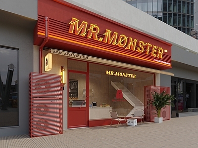 复古霓虹风咖啡厅 咖啡门头 烘焙 奶茶 手作