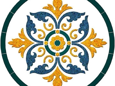 欧式其他石材拼花 地面石材拼花 圆形拼花 大理石拼花