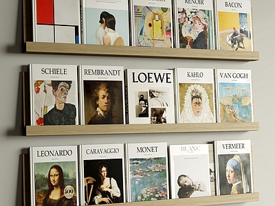 现代简约书籍 书籍书本za 杂志 墙饰挂件 书架