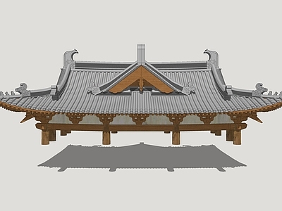 新中式屋檐 坡屋顶 斜屋顶 国潮屋顶 古风屋顶 传统建筑屋顶