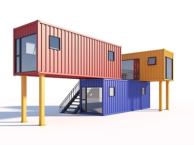现代其他景观小建筑 集装箱建筑 集装箱房子 集装箱小店 集装箱咖啡店 集装箱餐饮
