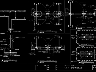 综合门节点 不锈钢门节点 卷帘门节点 铝合金门节点 消防门 施工图