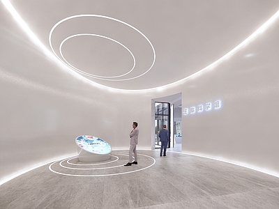 现代简约其他公共空间 展厅全模含灯光
