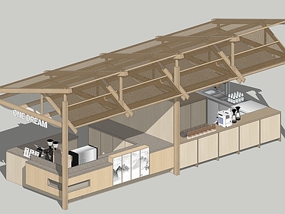 摊位 奶茶店 咖啡店 户外咖啡厅 木屋咖啡厅 网红店铺