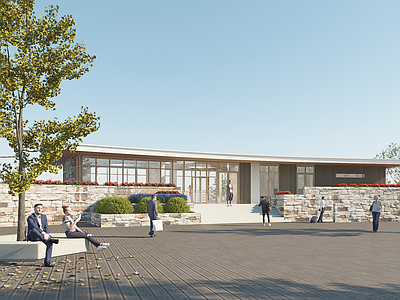 现代新中式驿站 驿站 卫生间 餐厅 服务中心 景观小建筑