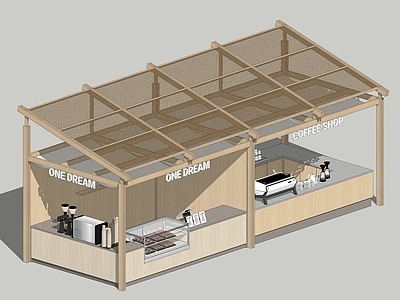 摊位 奶茶店 咖啡店 户外咖啡厅 木屋咖啡厅 网红商铺