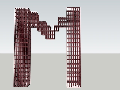 现代其他景观小品 雕塑 建筑小品 网架 景观小品