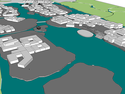 现代鸟瞰规划 度假村 小镇规划 美丽乡村 滨水