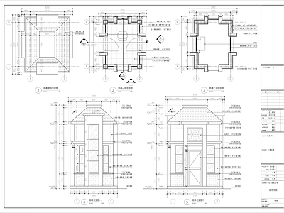 门岗与安防 欧式入口门岗 法式古典岗亭 施工图