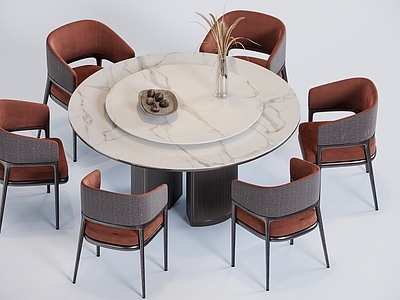 现代简约餐桌椅 现代意式圆餐桌