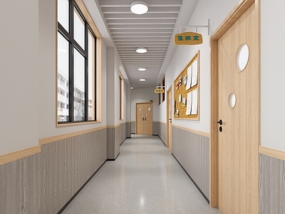 原木风幼儿园 幼儿园过道 幼儿园活动室 幼儿园教室卫生间 幼儿园托育室 幼儿园大厅