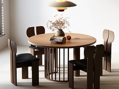 现代简约餐桌椅 宋氏中古餐桌椅