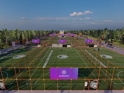 现代体育建筑 足球场 笼式足球 露天体育场 足球俱乐部 赛事基地