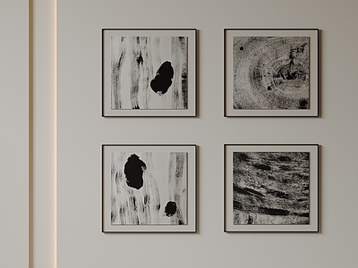 极简挂画 抽象装饰画 高端艺术挂画 中古风装饰画 意式肌理油画 黑白装饰画