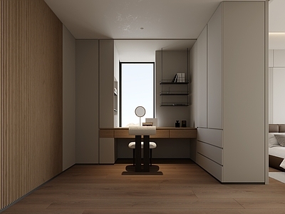 极简衣帽间 现代 原木 衣帽间