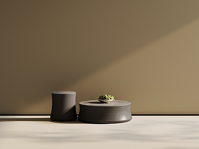 极简几类组合 中古风y 圆几 大理石几