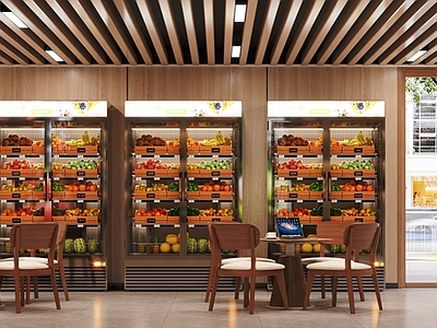 原木风水果店 农产品店铺