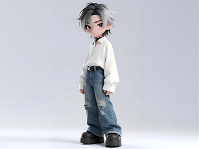 现代简约虚拟人物