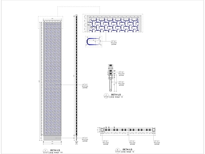 现代屏风隔断 金属屏风 施工图