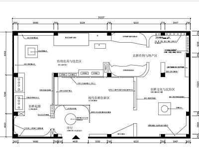 新中式博物馆 农耕文化博物馆 文化博物馆平面图 博物馆效果图 施工图