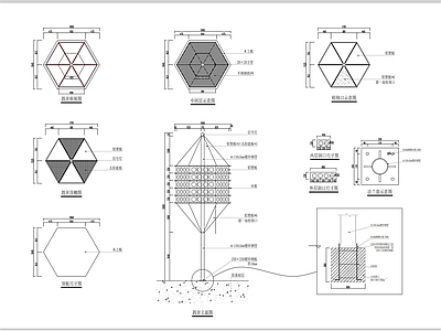 钢结构 鸽舍柱棚结构图 施工图