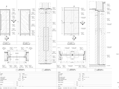 综合门节点 地弹簧玻璃门 施工图