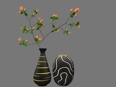 现代简约花艺 陶瓷花瓶 插花 树枝