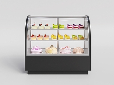 现代简约甜品面包店 蛋糕冷柜 蛋糕甜品三明治 蛋糕柜面包柜 面包店货柜