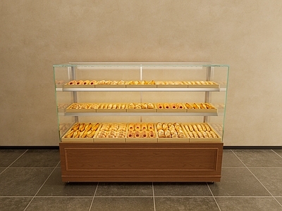 现代简约甜品面包店 中式糕点柜面包柜 面包边柜面包货架 直角面包柜