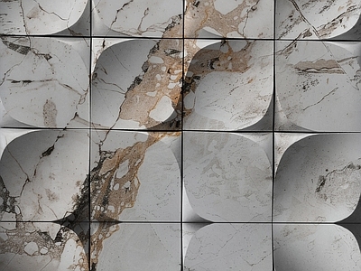 现代意式其它石材 艺术砖 面包石 大理石砖 立体砖块 岩板大理石