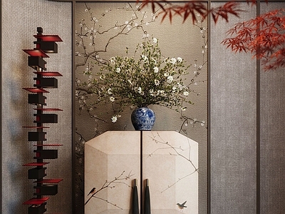 新中式玄关柜 新中式玄关柜 边柜 端景柜 玄关柜 斗柜