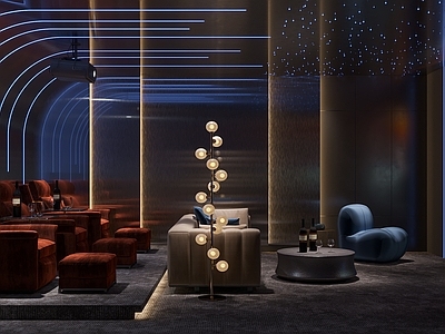 现代轻奢影音室 现代影音室