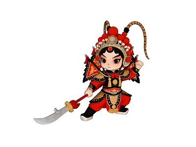 现代新中式雕塑 穆桂英 雕塑 美陈 AIGC 戏曲