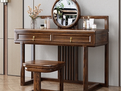 新中式妆台妆凳 新中式妆凳