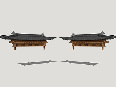 新中式屋檐 古建屋檐 屋檐挂瓦 木房檐 徽派门楼