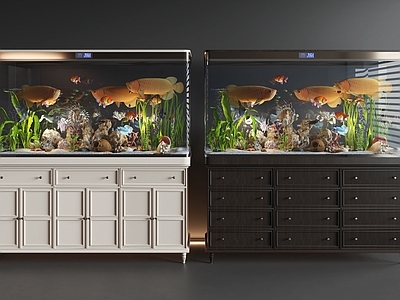 现代简约鱼缸 法式鱼缸 玄关鱼缸 入户鱼缸 装饰鱼缸 鱼缸柜