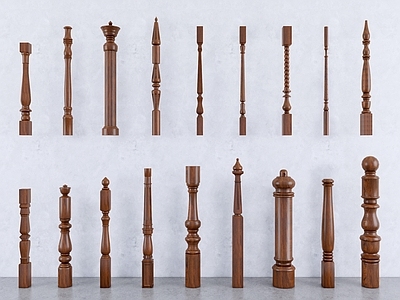 美式原木扶手 原木栏杆 木扶手 楼梯扶手 复古把手