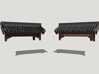 新中式屋檐 古建屋檐 传统房檐 徽派砖雕门楼 房檐挂瓦