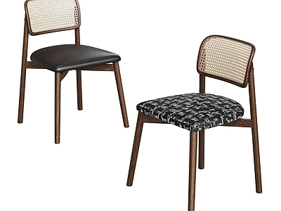 中古风餐椅 现代餐椅 藤编餐椅 藤编餐椅餐椅组合 单椅 休闲椅