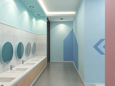 现代简约公共卫生间